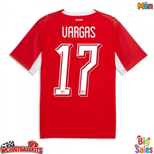 Switzerland Ruben Vargas #17 Replica Home Stadium Shirt World Cup 2026 Short Sleeve